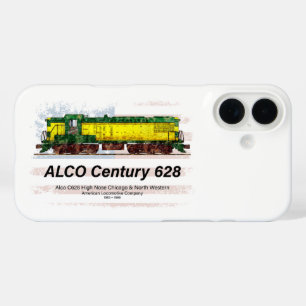 Coque Pour iPhone 16 Alco C-628 Diesel Locomotive et drapeau américain