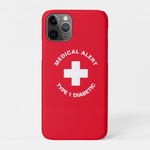 Case-Mate iPhone Case Alerte Médicale personnalisée rouge diabétique