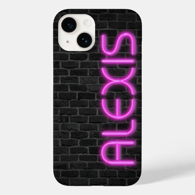 Coques Case-Mate iPhone ALEXIS En Lumière Néon ROSE (Verso)