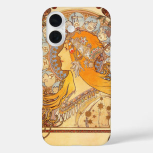 Coque Pour iPhone 16 Alfonse Mucha Zodiaque Art Nouveau Femme
