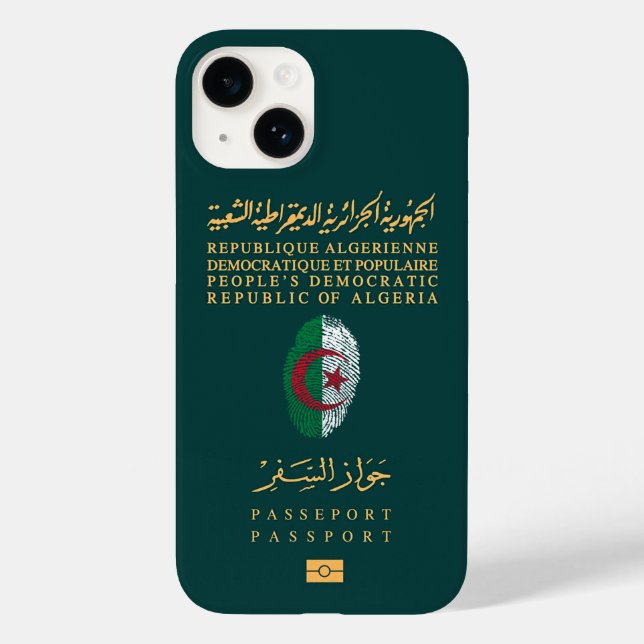 Coques Case-Mate iPhone Algérie Voyage Passeport Imprimer Souvenir (Verso)