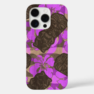 Coques iPhone 16 Pro Ali Refuge Hawaïen Hibiscus Tiki Violet