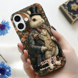 Coque Pour iPhone 16 Alice au pays des merveilles Lapin blanc en mantea