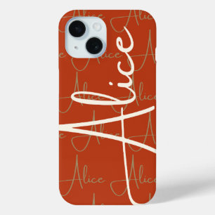 Coque Pour iPhone 15 Alice Motif de nom manuscrit