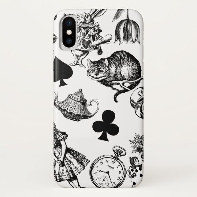 Coques Case-Mate iPhone Alice White Rabbit Wonderland Classic (Dos)