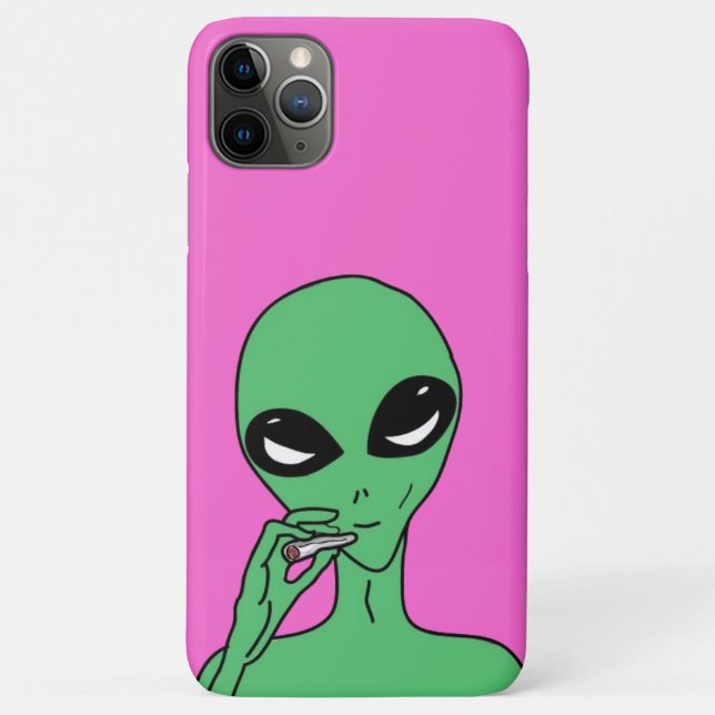Coques Case-Mate iPhone Alien cool, Amusant Ufo, Alien fumeur (Dos)