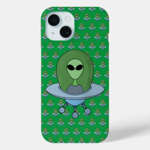 Coque Pour iPhone 15 Alien dans son petit vaisseau spatial