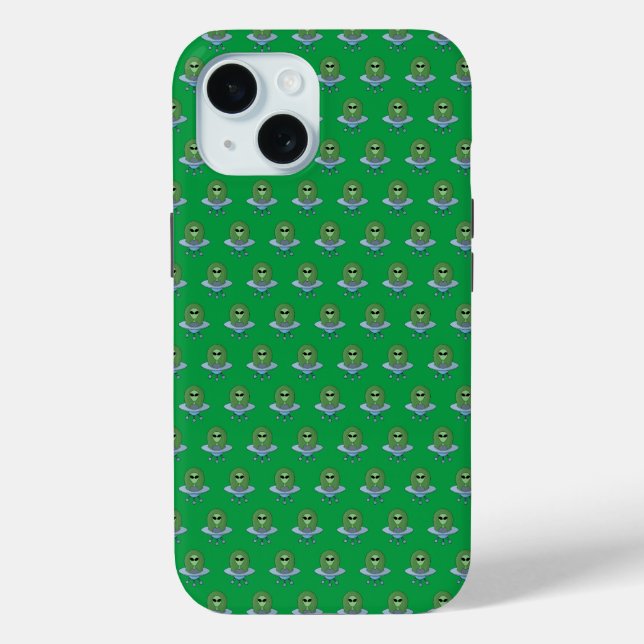 Coques Case-Mate iPhone Alien dans son petit vaisseau spatial (Verso)