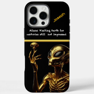Coques iPhone 16 Pro Max Alien D'Or Avec Mystérieux Artisanat