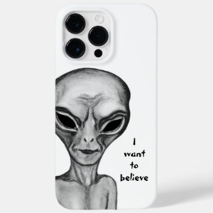 Coque Pour Pour iPhone 14 Pro Max Alien gris, je veux croire