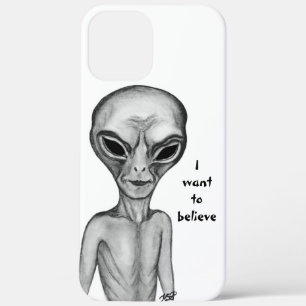 Case-Mate iPhone Case Alien gris, je veux croire