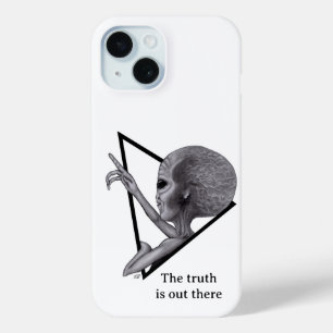 Coque Pour iPhone 15 Alien gris, la vérité est là
