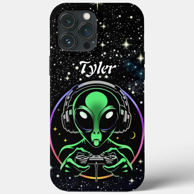Coques Case-Mate iPhone Alien Lecture de jeux vidéo | Stellar Game Smasher (Verso)