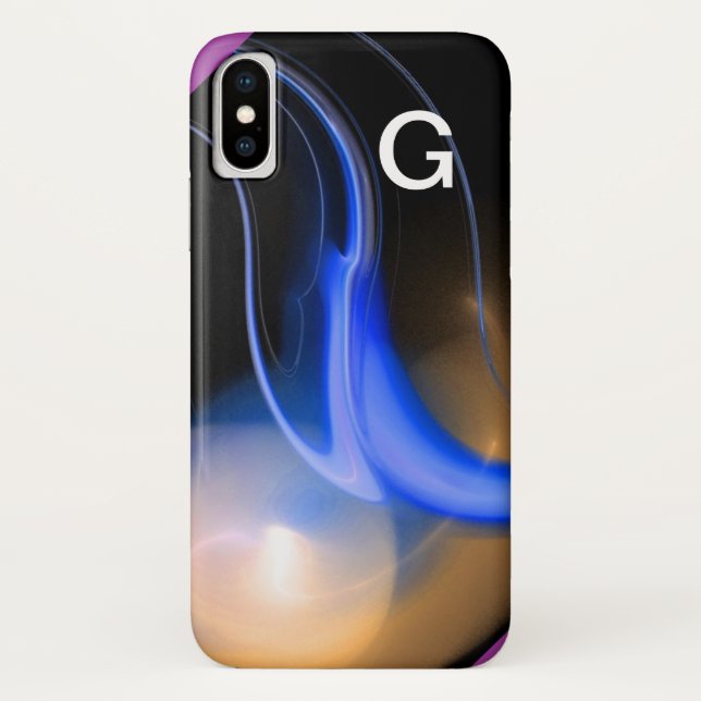 Coques Case-Mate iPhone ALIEN PEARL Monogram Blue Purple (Dos)