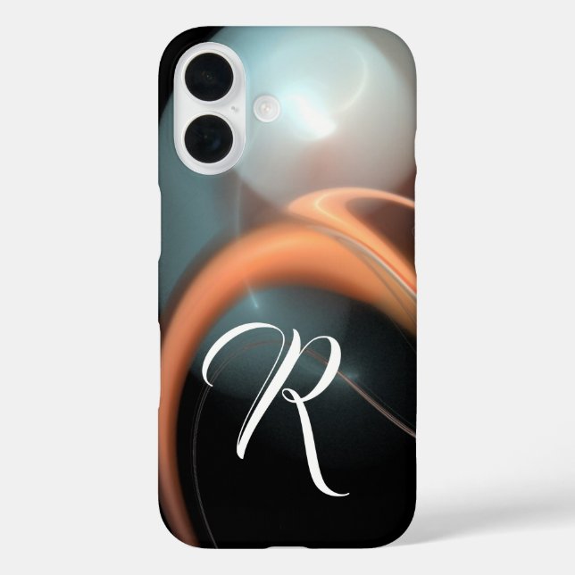 Coques Case-Mate iPhone ALIEN PEARL MONOGRAM Rose Blanc Fractal Swirls iPh (Verso)