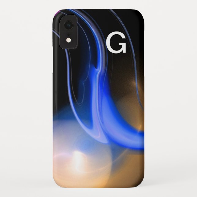 Coques Case-Mate iPhone ALIEN PEARL monogramme violet (Dos)