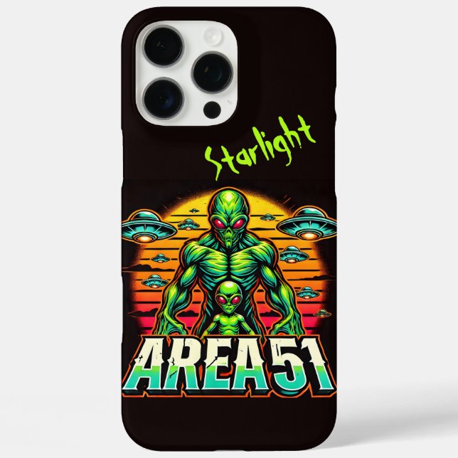Coques Case-Mate iPhone Aliens mystérieux brillent près de la zone 51 (Verso)