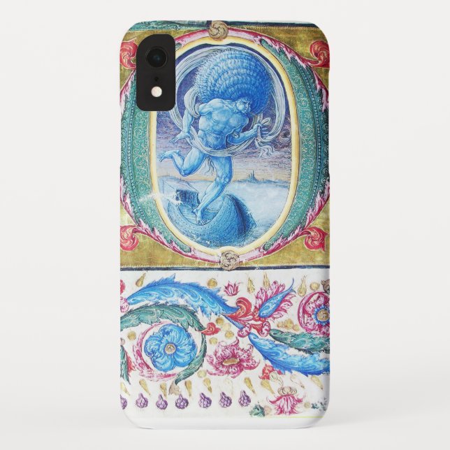 COQUES Case-Mate iPhone ALLÉGATION DU MONOGRAMME FLORAL ANTIQUE VENT (Dos)