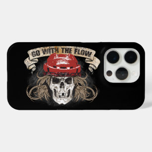 Coque iPhone 15 Pro Aller avec le flux (cheveux de hockey) Rouge