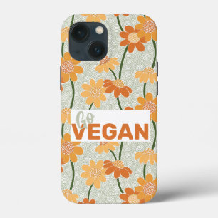 Case-Mate iPhone Case Allez, vegan ! Joli rétro muté fleurs des années 1