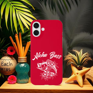 Coques iPhone 16 Plus Aloha Bass Hawaiian Cherry Red
