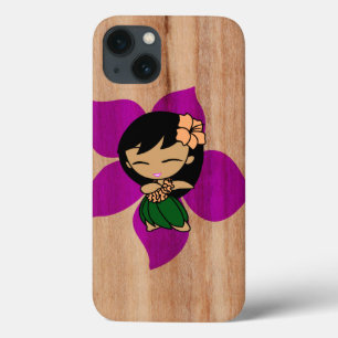 Case-Mate iPhone Case Aloha Honeys Hawaiian Hula Girl Faux Wood