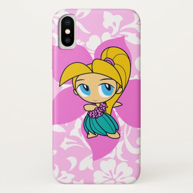 Coques Case-Mate iPhone Aloha Honeys Hawaiian Pink Pareau Hula Girl (Dos)