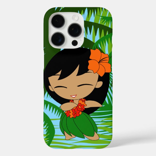 Coques Case-Mate iPhone Aloha Honeys Palms Hawaiian Black Hair Hula Girl (Verso)
