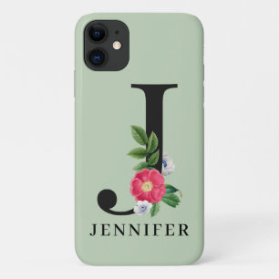 Case-Mate iPhone Case Alphabet Floral Personnalisé J Monogramme