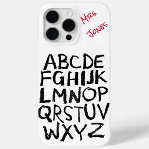 Coque iPhone 15 Pro Max Alphabet personnalisé de l'enseignant