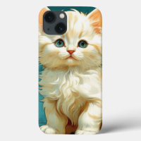 Alphonse Mucha Art Nouveau Chat Blanc