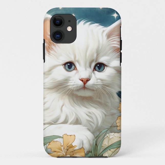 Coques Case-Mate iPhone Alphonse Mucha Art Nouveau Kitten (Dos)