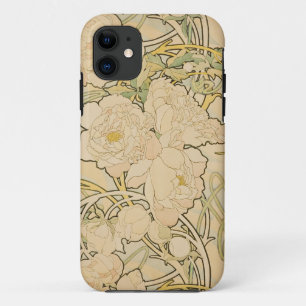 Etui iPhone Case-Mate Alphonse Mucha Peonies Peony Roses Fawn 1897