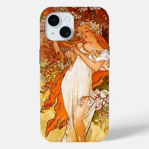 Coque Pour iPhone 15 Alphonse Mucha Printemps Art Nouveau