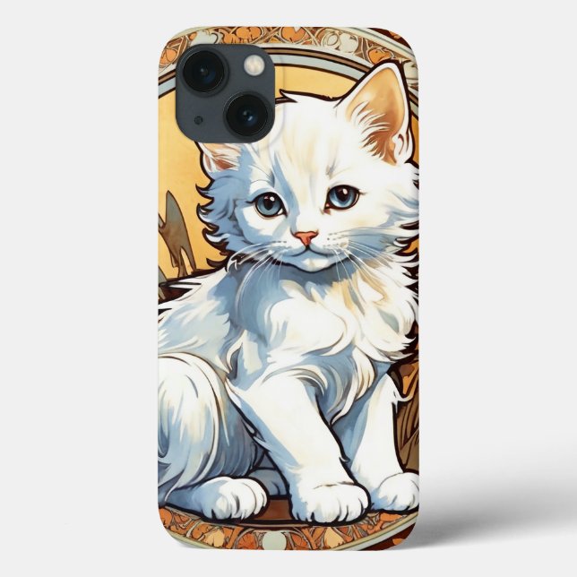 Coques Case-Mate iPhone Alphonse Mucha Style Chat (Verso)