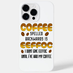 Coque Pour Pour iPhone 14 Pro Max Amateur de café écrit à l'envers