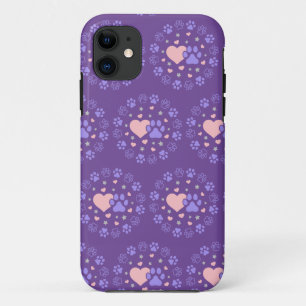 Case-Mate iPhone Case Amateurs d'animaux de compagnie rose et violet Coe