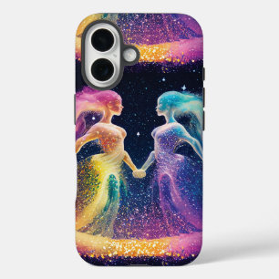 Coque Pour iPhone 16 Amateurs d'arc-en-ciel cosmique Espace Galaxie Rêv