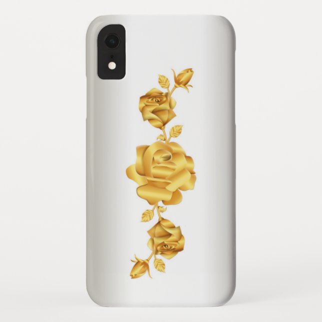 Coques Case-Mate iPhone Amateurs roses Design Gold sur Argent (Dos)