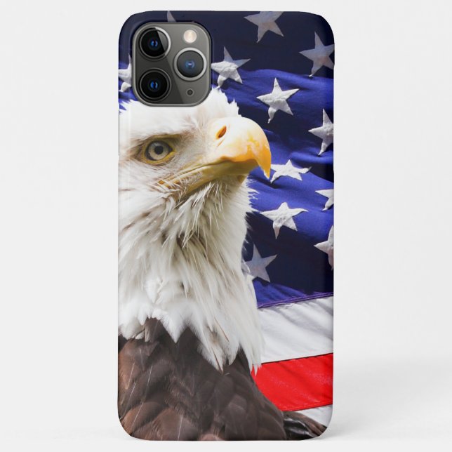 Coques Case-Mate iPhone Américain Eagle avec l'arrière - plan de drapeau (Dos)