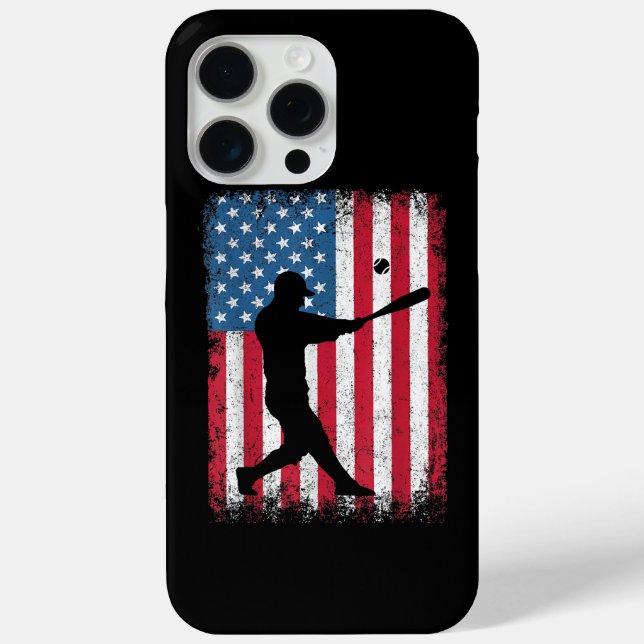 Coques Case-Mate iPhone American Flag Baseball Team Cadeau pour Hommes Gar (Verso)