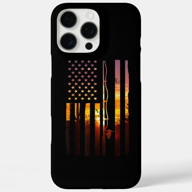 Coques Case-Mate iPhone American Flag Fish Fisher Fisherman Funny Bass Fis (Verso)