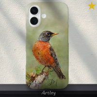 American Robin Bird Peinture Nom personnalisé