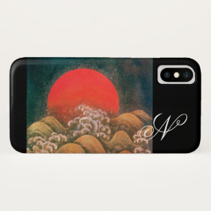 Etui iPhone Case-Mate AMETERASU, DÉESSE DU SOLEIL rouge marron noir
