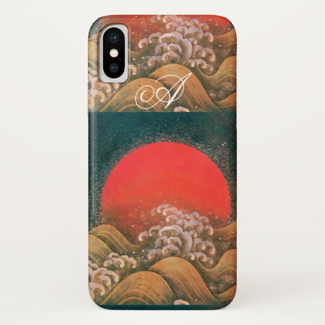 Coques Case-Mate iPhone AMETERASU, SUN GODDESS rouge brun noir (Dos)