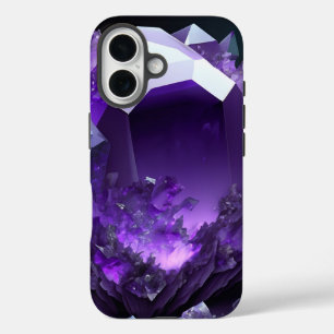 Coque Pour iPhone 16 Amethyst Aura Imaginaire riche violet cristal