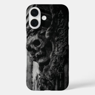 Coque Pour iPhone 16 Amor Fati Stone Ailes Crâne
