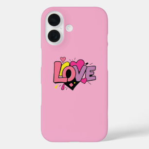 Coque Pour iPhone 16 Amour Art moderne aquarelle Saint-Valentin