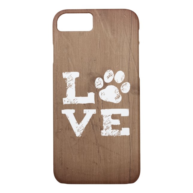 Coques Case-Mate iPhone AMOUR avec Empreinte de patte de chien (Dos)