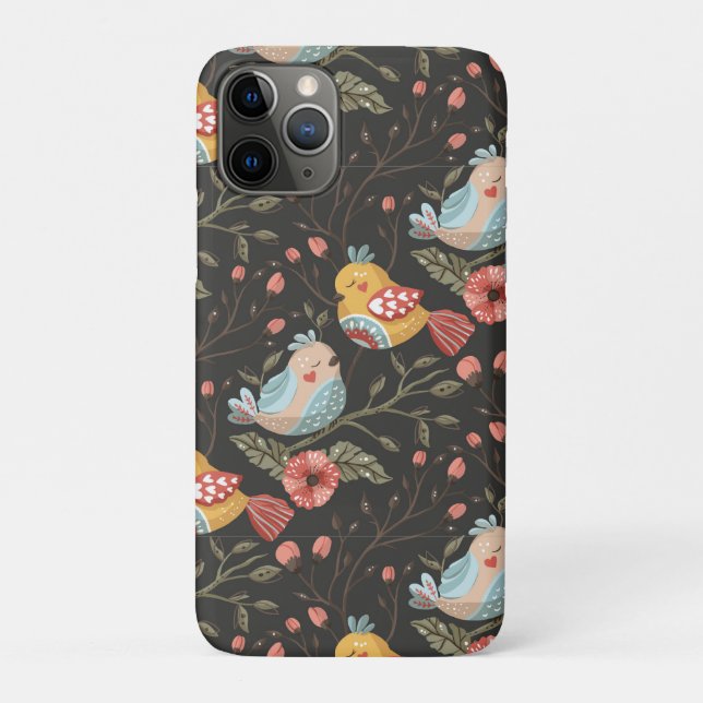 Coques Case-Mate iPhone Amour Boho Birds Plan Floral (Dos)